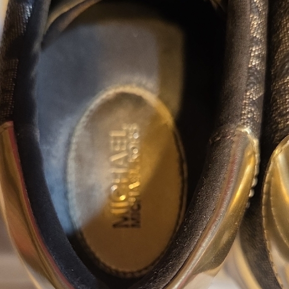 Michael Kors Women's Monogram Black Sneakers - Picture 5 of 8